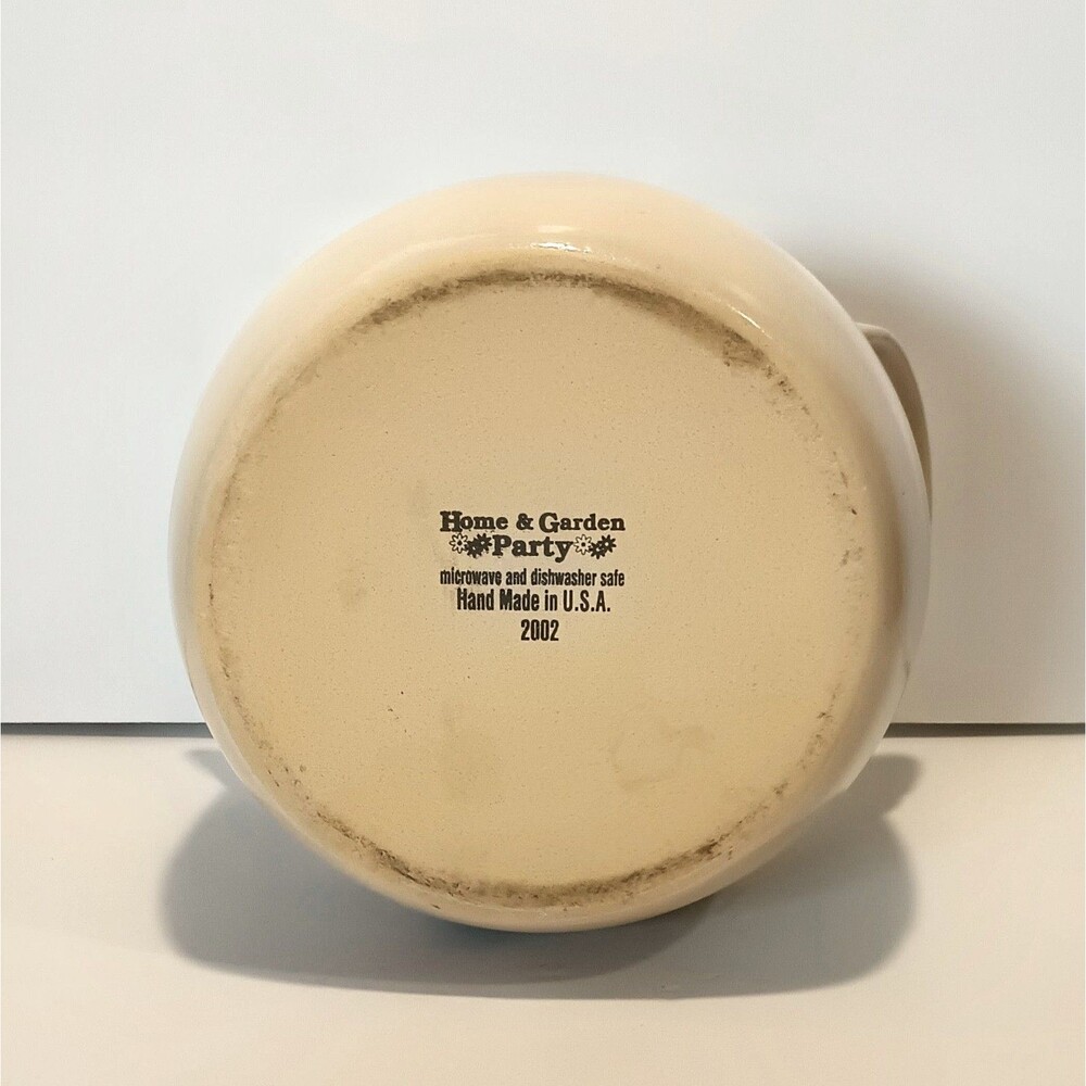 Home & Garden Party Lg. Bean Pot Cookie Jar w/Lid 2002 Vintage Stoneware - Picture 7 of 7